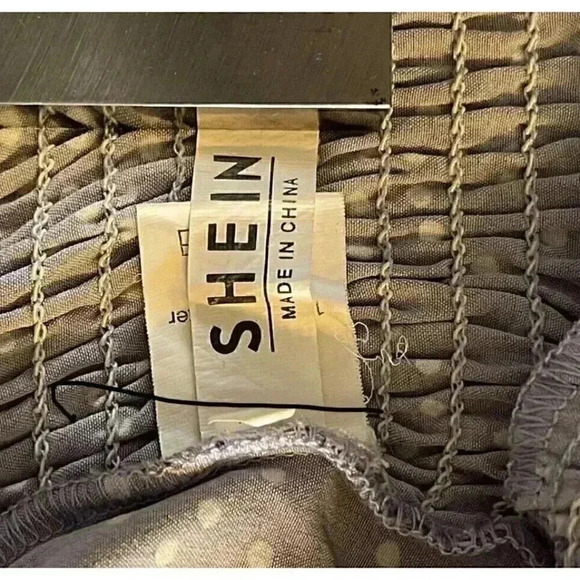 Purple Crop Top With Polk-a Dots V-neck Capped Ruffle Sleeves Plus Size 4XL - Picture 6 of 7